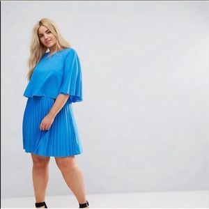 ASOS curve blue cape dress